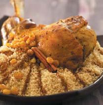 epaule d'agneau doree et son couscous raisin cannelle