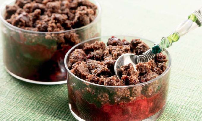 crumble chocolat fruits rouges