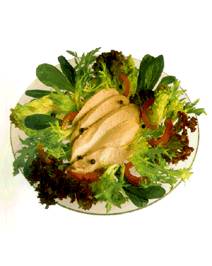 salade de poulet au poivre vert