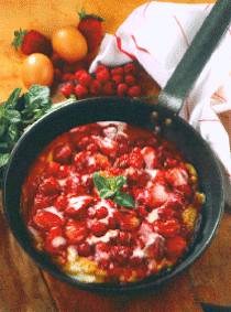 oeufs brouilles aux fruits rouges