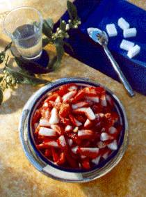 soupe de fraises au bourgogne aligote